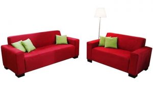 סלון 2+3 מושבים מערכת ישיבה הכוללת ספה דו ותלת מושבית עשויה ריפוד בד מיקרו פייבר במגוון צבעים לבחירה הניתנת לניקוי במטלית לחה, ב-999 ₪ בלבד